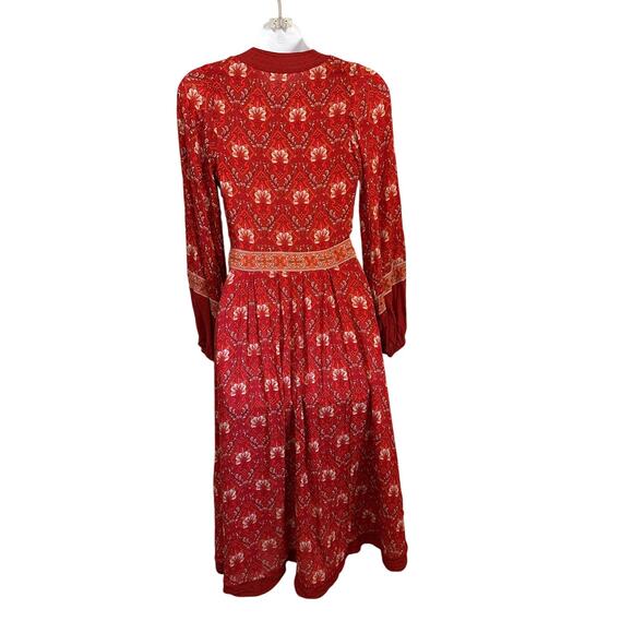 Spell & The Gypsy Jewel Soiree Boho Midi Dress in Copper Size XS - Picture 2 of 7